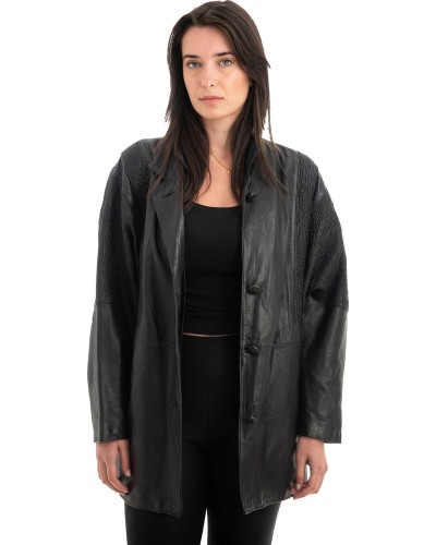 Γνήσιο Γυναικέιο Δερμάτινο Μπουφάν - H58