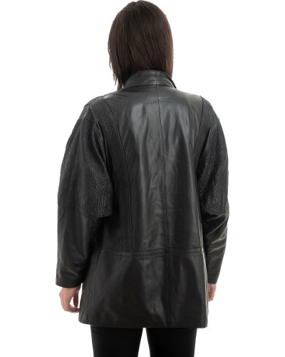 Γνήσιο Γυναικέιο Δερμάτινο Μπουφάν - H58