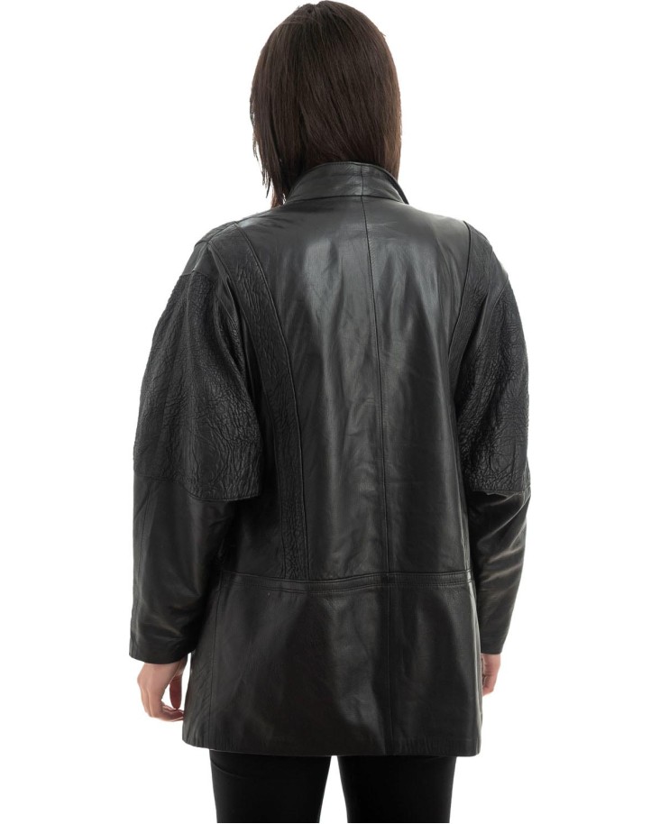 Γνήσιο Γυναικέιο Δερμάτινο Μπουφάν - H58