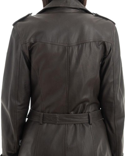 Γνήσιο Γυναικέιο Δερμάτινο Παλτό - H59