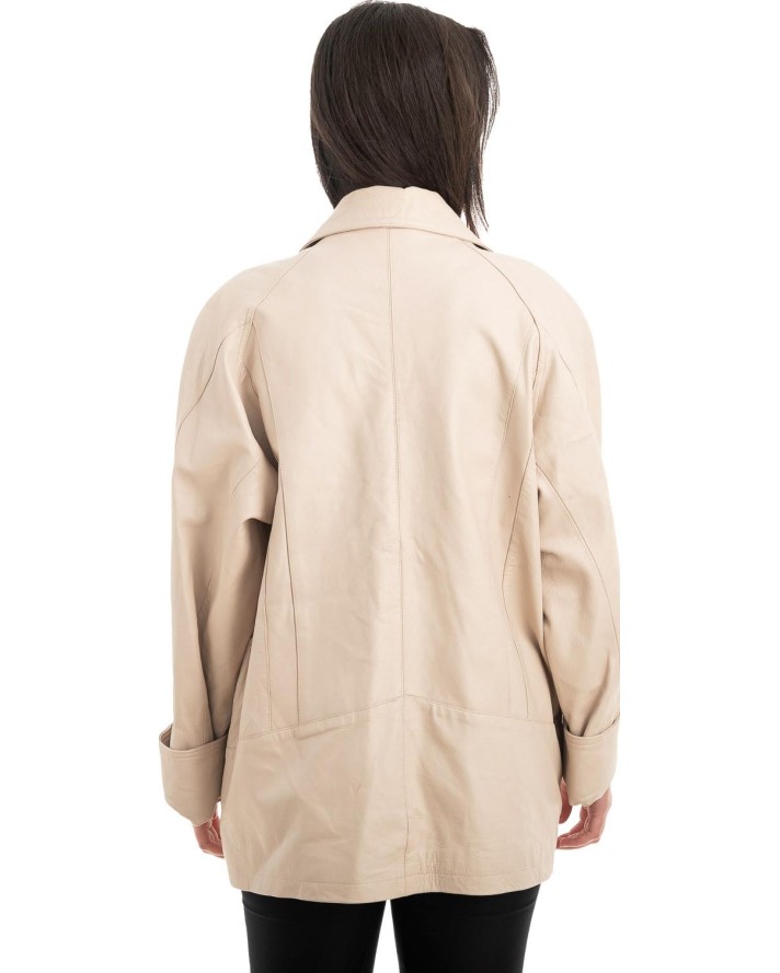 Γνήσιο Γυναικέιο Δερμάτινο Σακάκι - H60