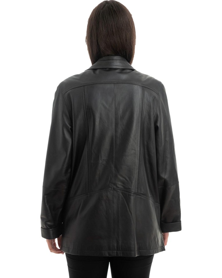 Γνήσιο Γυναικέιο Δερμάτινο Σακάκι - H61