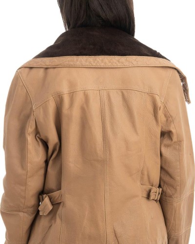 Γνήσιο Γυναικέιο Δερμάτινο Μπουφάν - H66