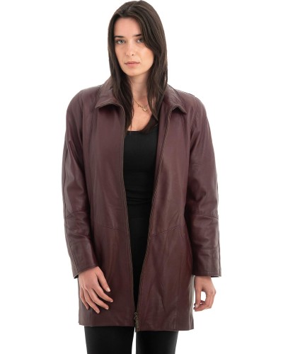 Γνήσιο Γυναικέιο Δερμάτινο Μπουφάν - H67