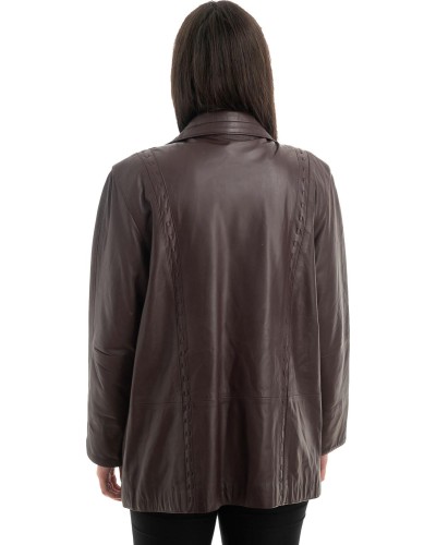 Γνήσιο Γυναικέιο Δερμάτινο Σακάκι - H68