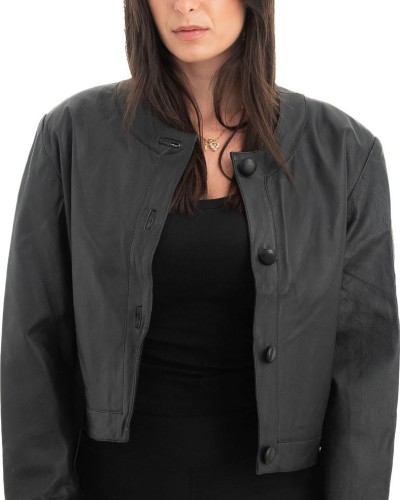 Γνήσιο Γυναικέιο Δερμάτινο Μπουφάν - H70