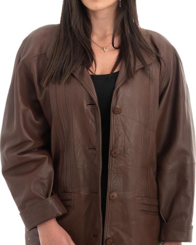 Γνήσιο Γυναικέιο Δερμάτινο Σακάκι - H71