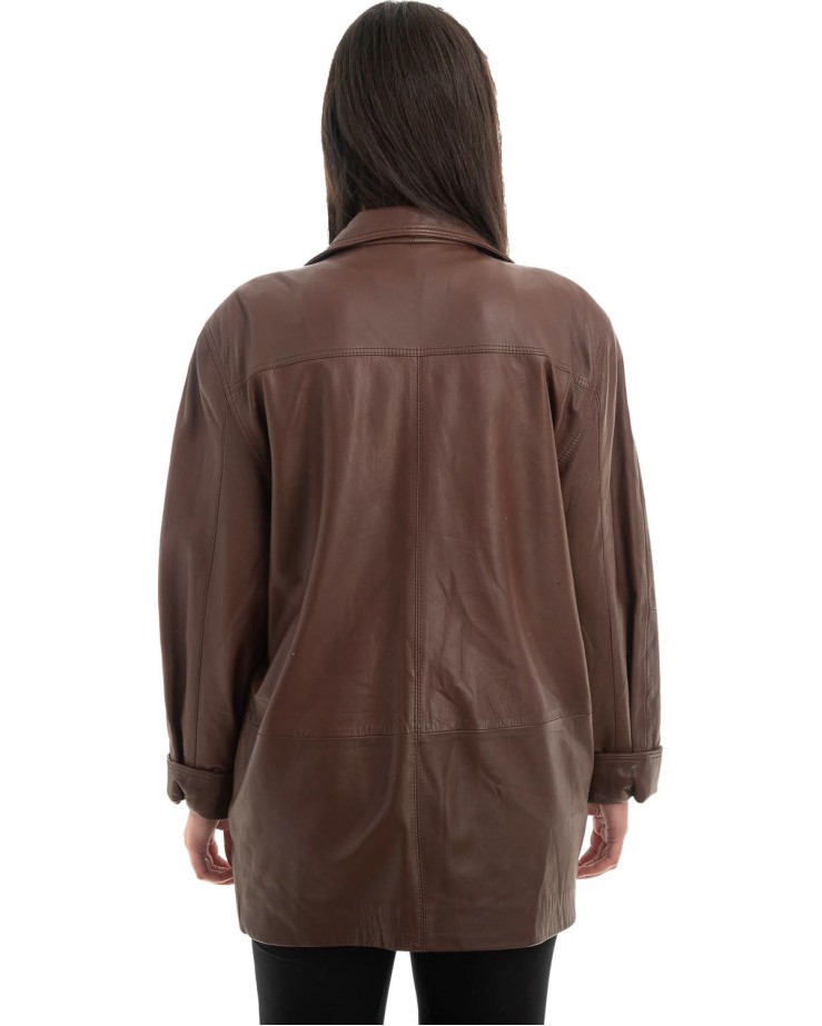 Γνήσιο Γυναικέιο Δερμάτινο Σακάκι - H71