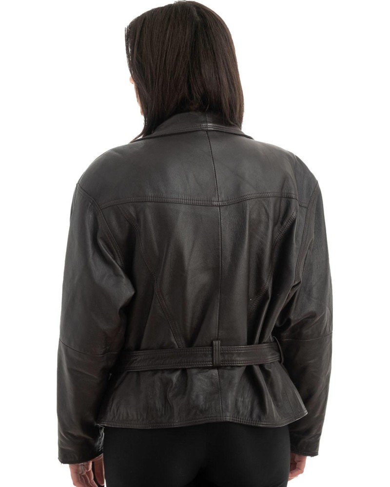 Γνήσιο Γυναικέιο Δερμάτινο Μπουφάν - H73