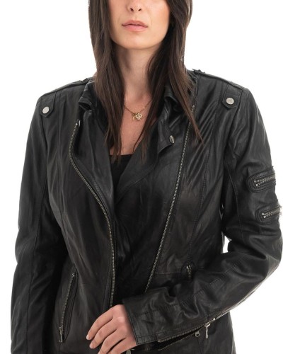 Γνήσιο Γυναικέιο Δερμάτινο Μπουφάν - H75