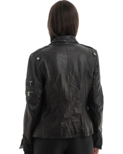 Γνήσιο Γυναικέιο Δερμάτινο Μπουφάν - H75