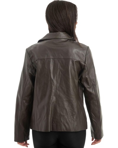 Γνήσιο Γυναικέιο Δερμάτινο Μπουφάν - H76