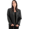 Γνήσιο Γυναικέιο Δερμάτινο Μπουφάν - H78