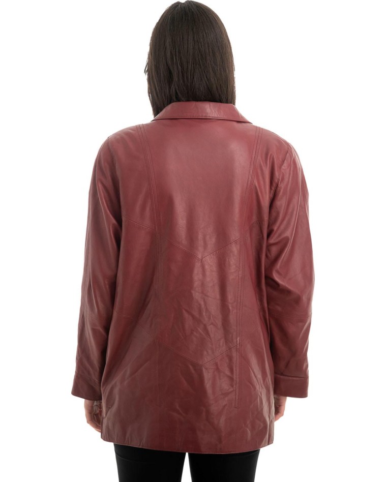 Γνήσιο Γυναικέιο Δερμάτινο Σακάκι - H79