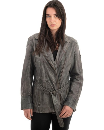 Γνήσιο Γυναικέιο Δερμάτινο Μπουφάν - H80