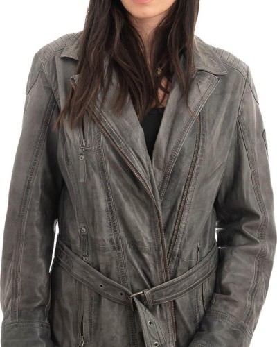 Γνήσιο Γυναικέιο Δερμάτινο Μπουφάν - H80