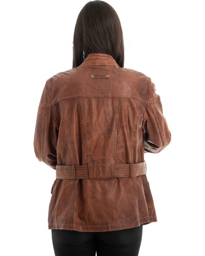 Γνήσιο Γυναικέιο Δερμάτινο Μπουφάν - H82