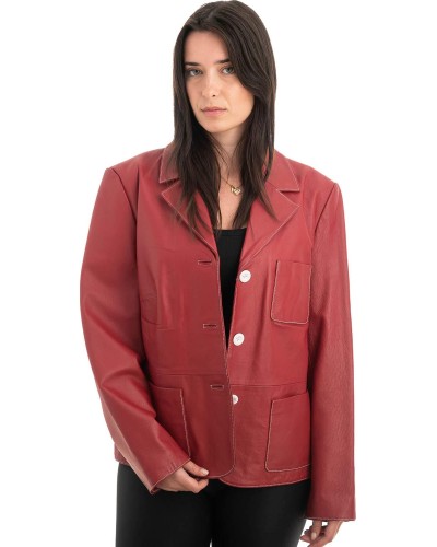 Γνήσιο Γυναικέιο Δερμάτινο Σακάκι - H83