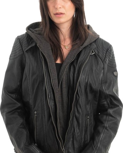 Γνήσιο Γυναικέιο Δερμάτινο Μπουφάν - H84