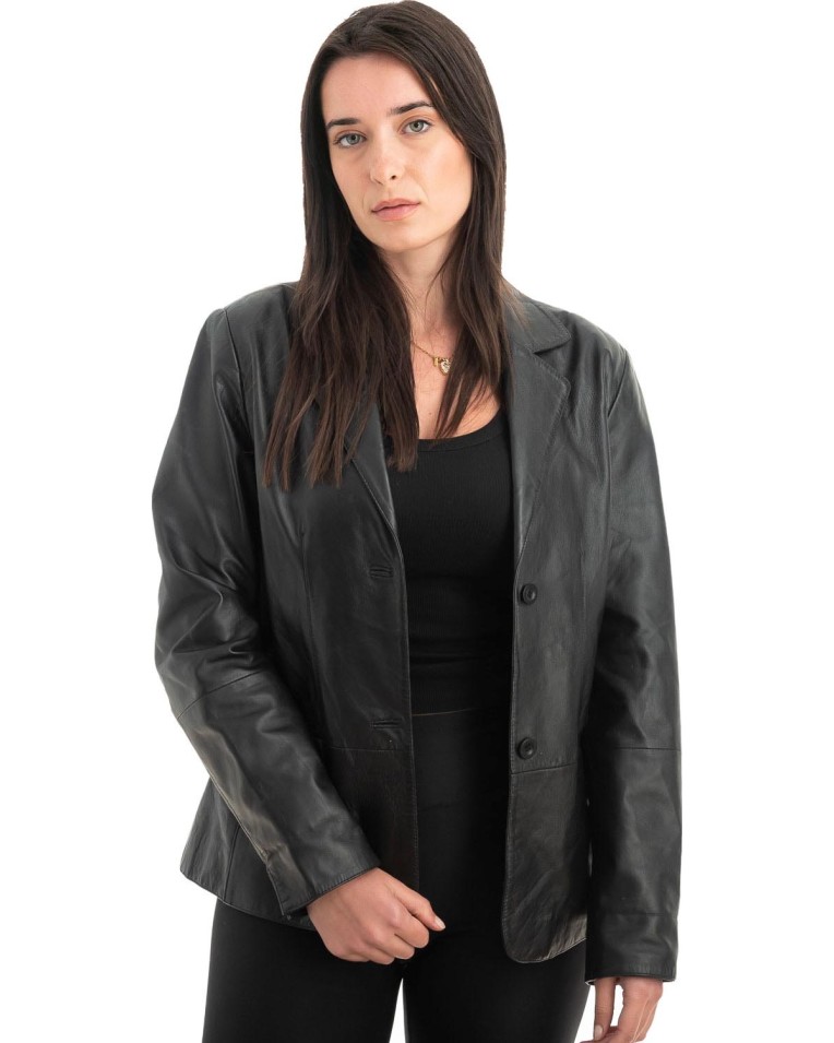 Γνήσιο Γυναικέιο Δερμάτινο Σακάκι - H85