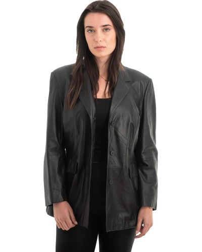 Γνήσιο Γυναικέιο Δερμάτινο Σακάκι - H86