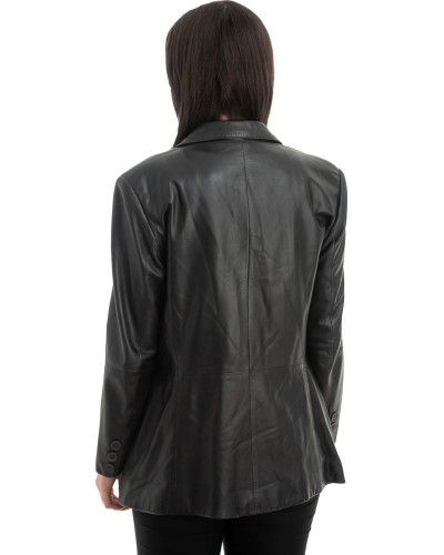 Γνήσιο Γυναικέιο Δερμάτινο Σακάκι - H86