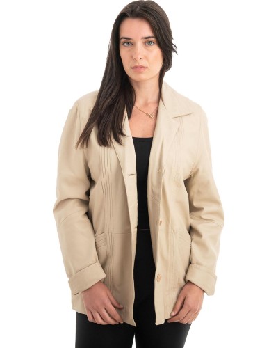 Γνήσιο Γυναικέιο Δερμάτινο Σακάκι - H88