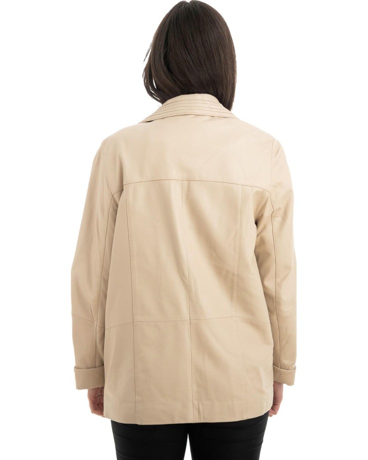 Γνήσιο Γυναικέιο Δερμάτινο Σακάκι - H88