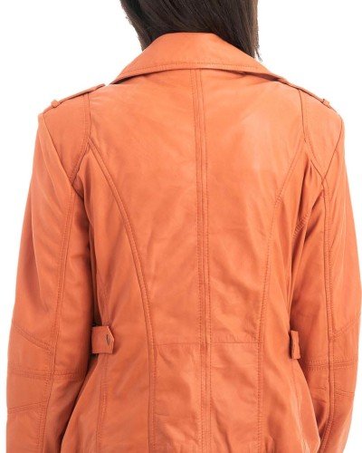 Γνήσιο Γυναικέιο Δερμάτινο Μπουφάν - H90