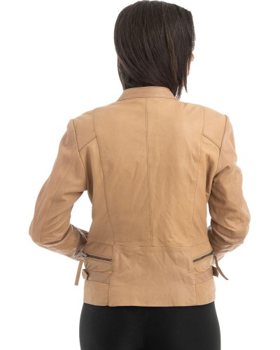 Γνήσιο Γυναικέιο Δερμάτινο Μπουφάν - H91