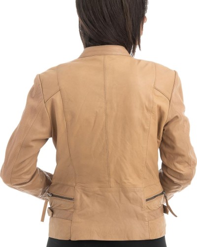 Γνήσιο Γυναικέιο Δερμάτινο Μπουφάν - H91