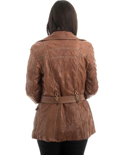 Γνήσιο Γυναικέιο Δερμάτινο Σακάκι - H92