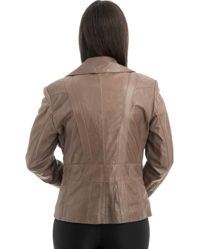 Γνήσιο Γυναικέιο Δερμάτινο Μπουφάν - H93