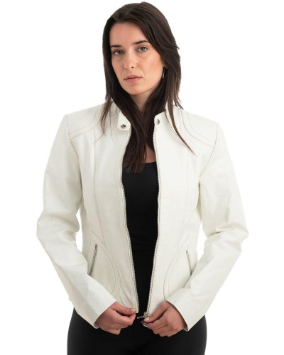 Γνήσιο Γυναικέιο Δερμάτινο Μπουφάν - H95