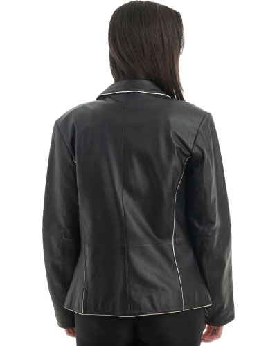 Γνήσιο Γυναικέιο Δερμάτινο Σακάκι - H96