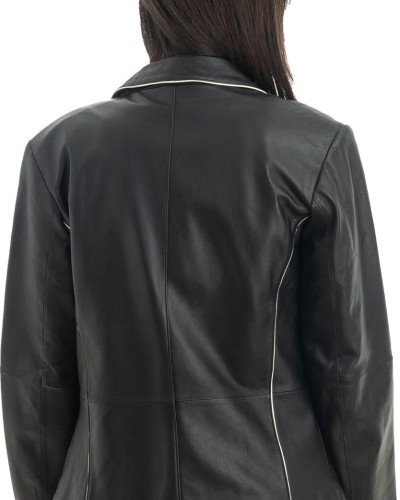Γνήσιο Γυναικέιο Δερμάτινο Σακάκι - H96