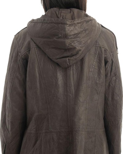 Γνήσιο Γυναικέιο Δερμάτινο Μπουφάν - H100