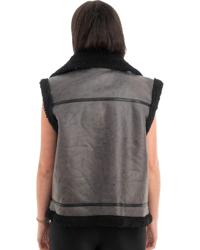 Γυναικείο Μουτόν Γιλέκο - H464