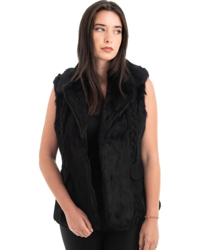 Γνήσια Γυναικεία Φυσική Γούνα Γιλέκο - H759