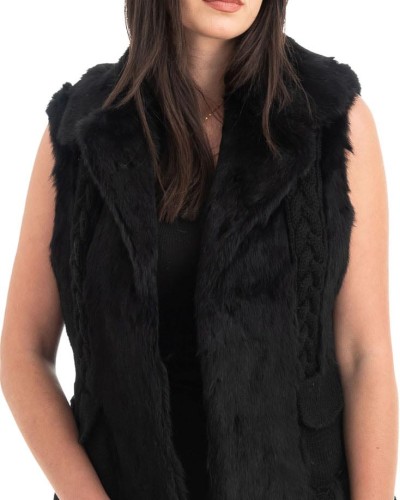 Γνήσια Γυναικεία Φυσική Γούνα Γιλέκο - H759