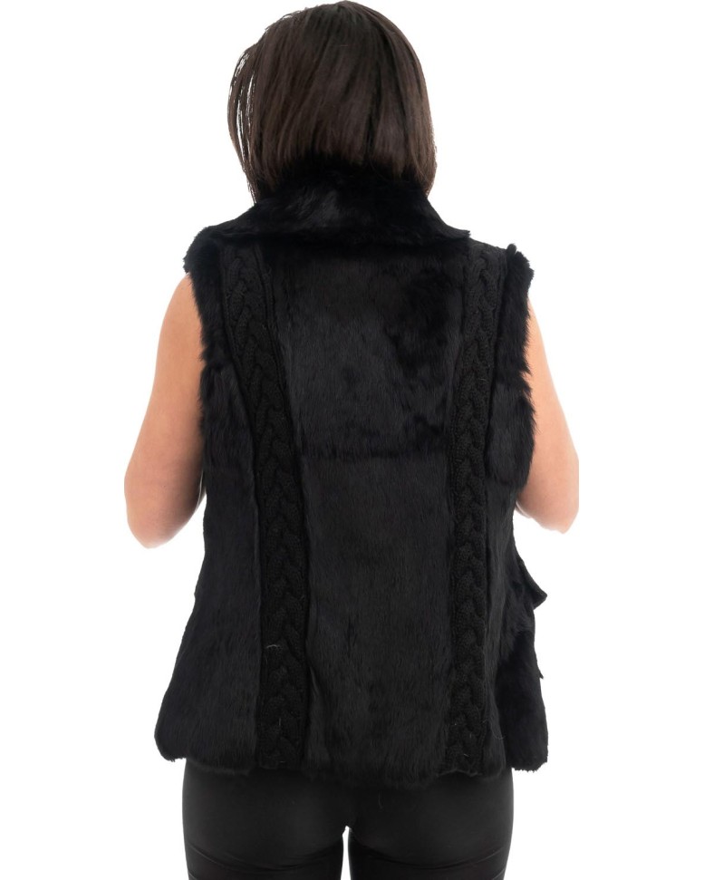 Γνήσια Γυναικεία Φυσική Γούνα Γιλέκο - H759