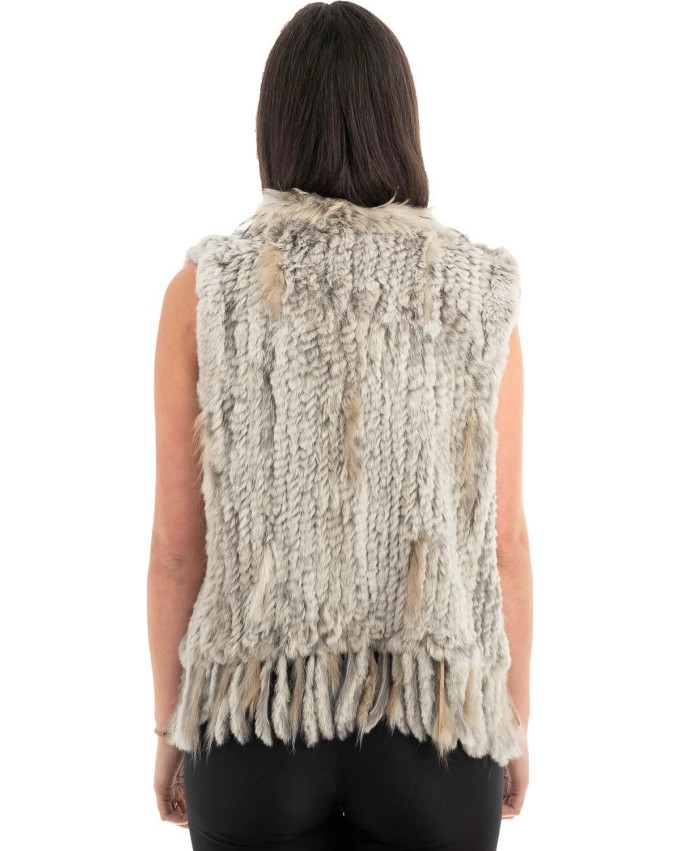 Γνήσια Γυναικεία Φυσική Γούνα Γιλέκο - H845