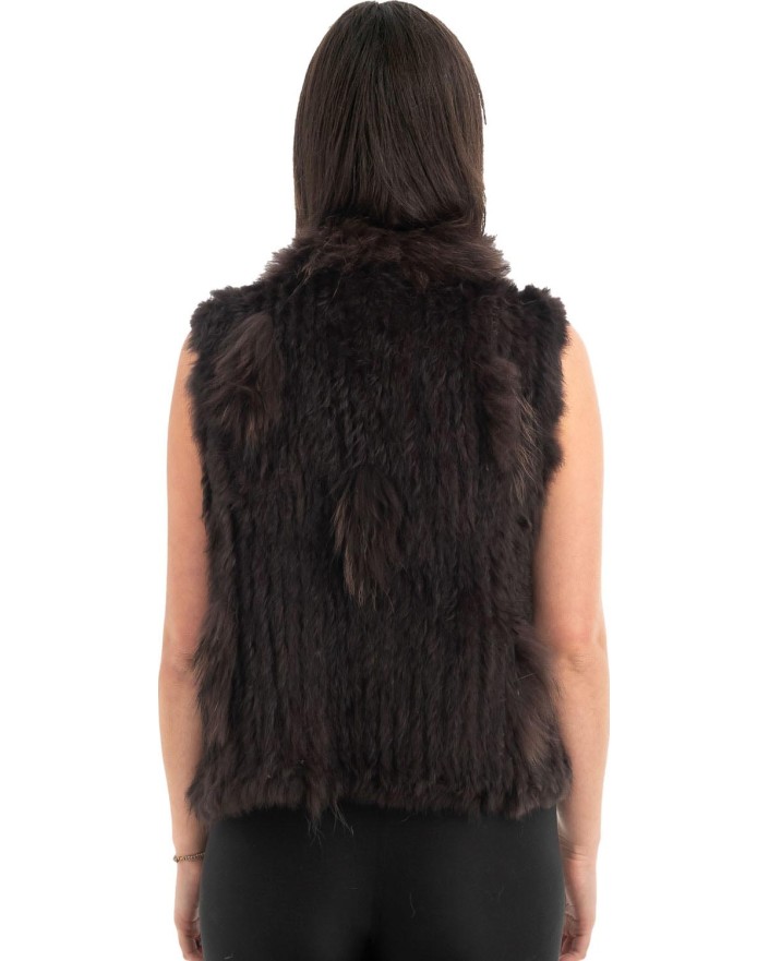 Γνήσια Γυναικεία Φυσική Γούνα Γιλέκο - H853