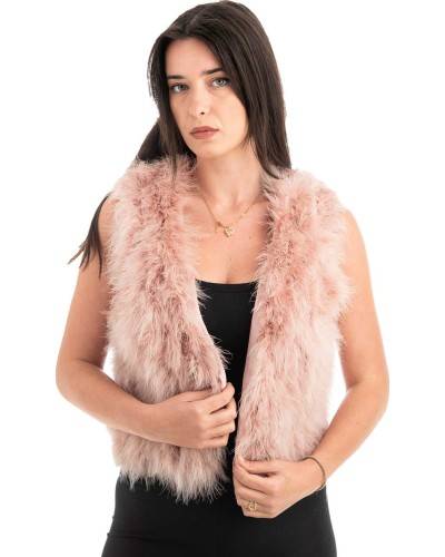 Γνήσια Γυναικεία Φυσική Γούνα Γιλέκο - H866