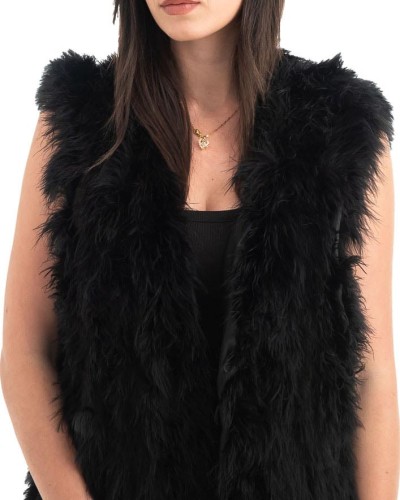 Γνήσια Γυναικεία Φυσική Γούνα Γιλέκο - H868