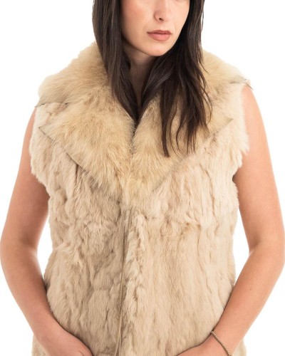 Γνήσια Γυναικεία Φυσική Γούνα Γιλέκο - H874