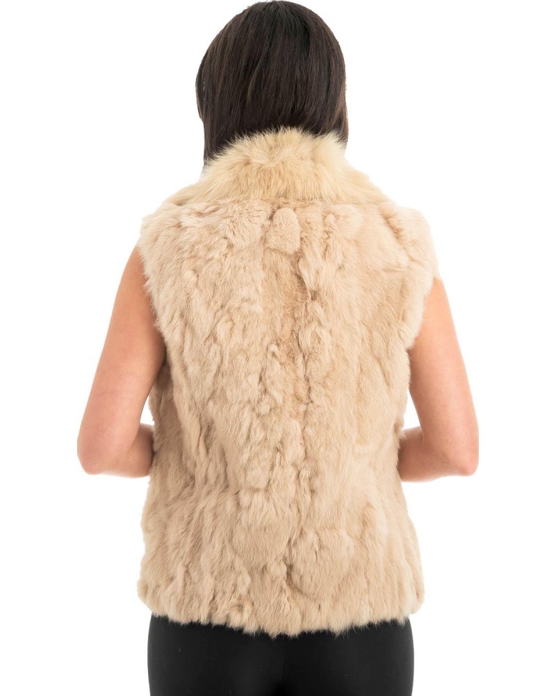 Γνήσια Γυναικεία Φυσική Γούνα Γιλέκο - H874
