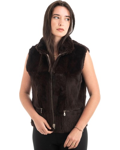 Γνήσια Γυναικεία Φυσική Γούνα Γιλέκο - H879