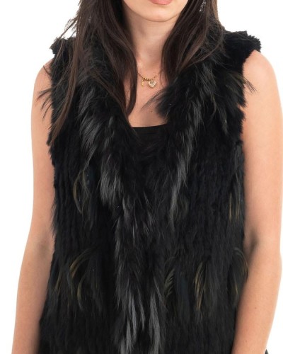 Γνήσια Γυναικεία Φυσική Γούνα Γιλέκο - H885