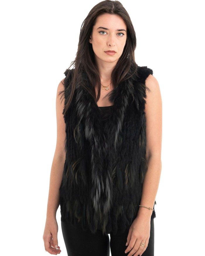 Γνήσια Γυναικεία Φυσική Γούνα Γιλέκο - H885